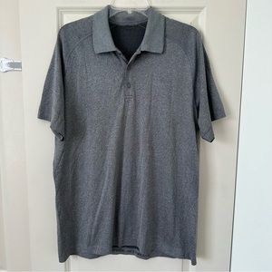 Lululemon Gray Polo XL Time to Get Dirty; Get Outside, Get Sweaty